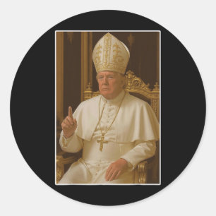 Popo Trump Vatican Church Pope Trump Funny Christi Classic Round Sticker