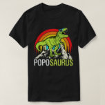 Poposaurus Dinosaur Grandpa Saurus Father's Day T-Shirt<br><div class="desc">Get this funny saying outfit for your special proud grandpa from granddaughter, grandson, grandchildren, on father's day or christmas, grandparents day, or any other Occasion. show how much grandad is loved and appreciated. A retro and vintage design to show your granddad that he's the coolest and world's best grandfather in...</div>