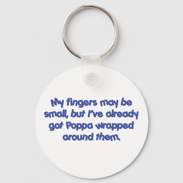 Poppa's Wrapped (Blue) Key Ring (Front)