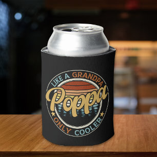 Poppa as a Grandpa, Father's Day Gift Can Cooler
