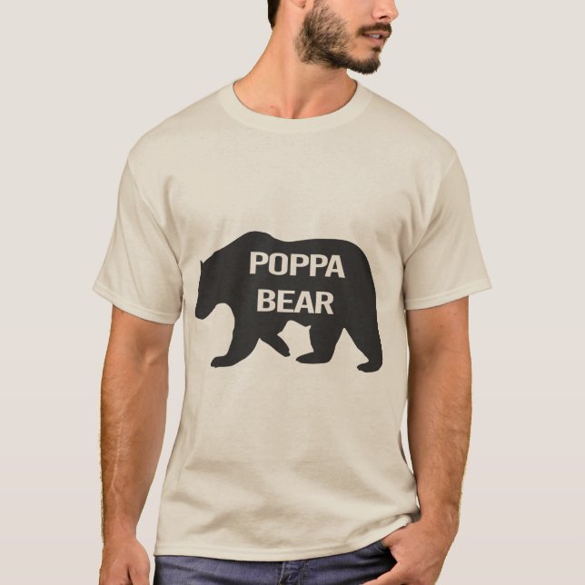 "Poppa Bear" New Dad Men's Shirt (Front)