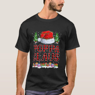 Poppa Claus Christmas Lights Family Xmas Pajama Ap T-Shirt