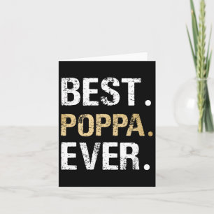 Poppa Gift From Granddaughter Grandson Best Poppa Card