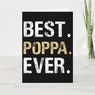Poppa Gift From Granddaughter Grandson Best Poppa Card