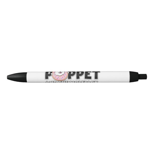 Poppet and the Wolfpack logo Black Ink Pen (Front)