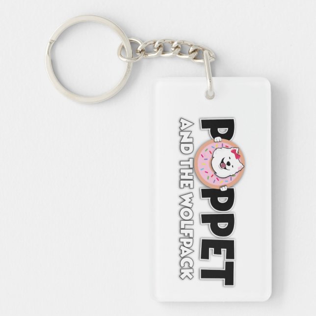 Poppet and the Wolfpack logo Key Ring (Front)