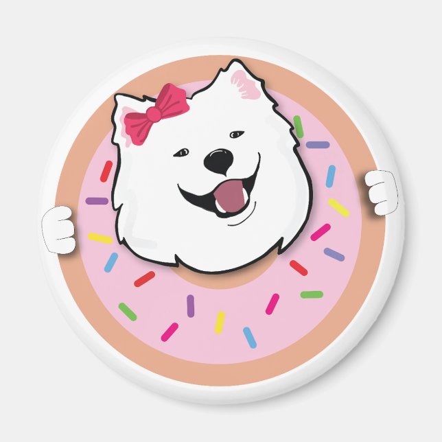 Poppet in a donut! magnet (Front)