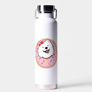 Poppet in a donut water bottle