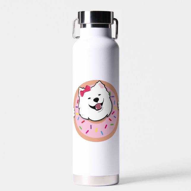 Poppet in a donut water bottle (Front)