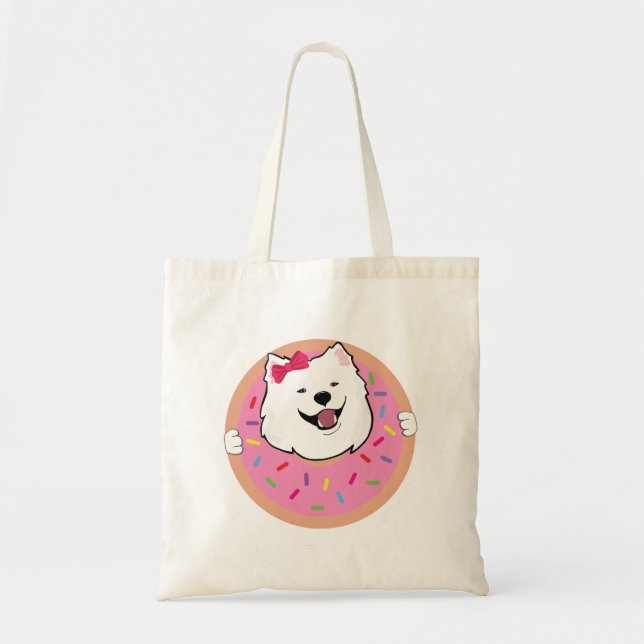 Poppet the samoyed  tote bag (Front)