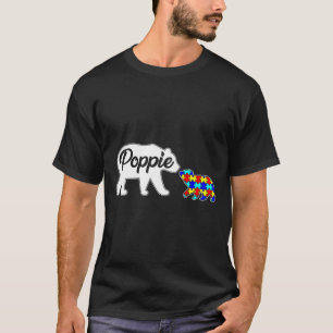 Poppie Bear Autism Awareness Love Support Family A T-Shirt