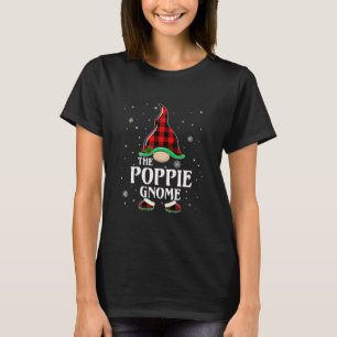 Poppie Gnome Buffalo Plaid Matching Family Christm T-Shirt