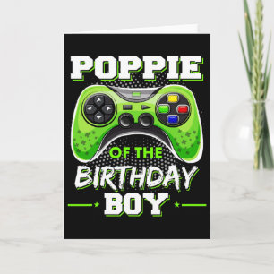 Poppie Of The Birthday Boy Decorations Video Gamer Card