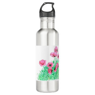 poppies 710 ml water bottle