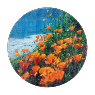 Poppies along the Pacific Coast near Big Sur Cutting Board