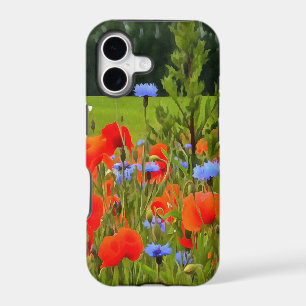 Poppies And Cornflowers Realistic Landscape Art