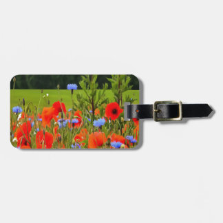 Poppies And Cornflowers Realistic Landscape Art Luggage Tag