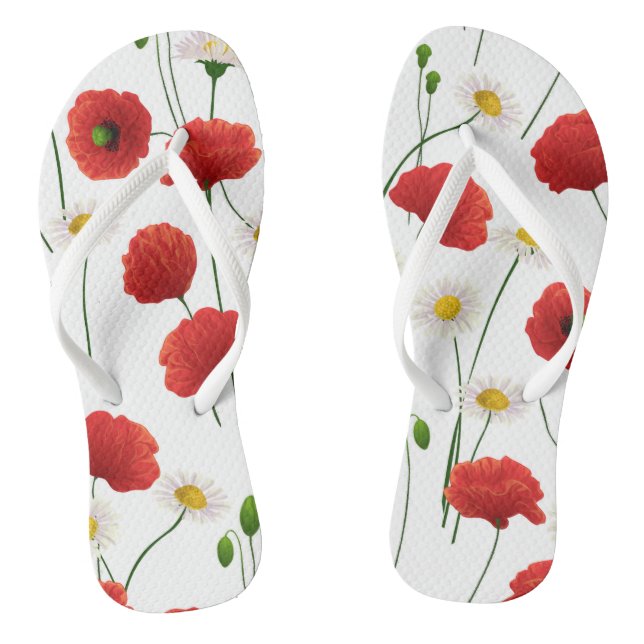 Poppies and daisies jandals (Footbed)