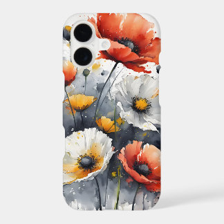 Poppies and daisies - Watercolor flowers