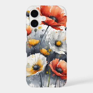Poppies and daisies - Watercolor flowers