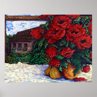 Poppies and Onions Poster