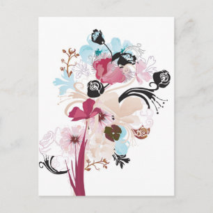 Poppies and roses Postcard