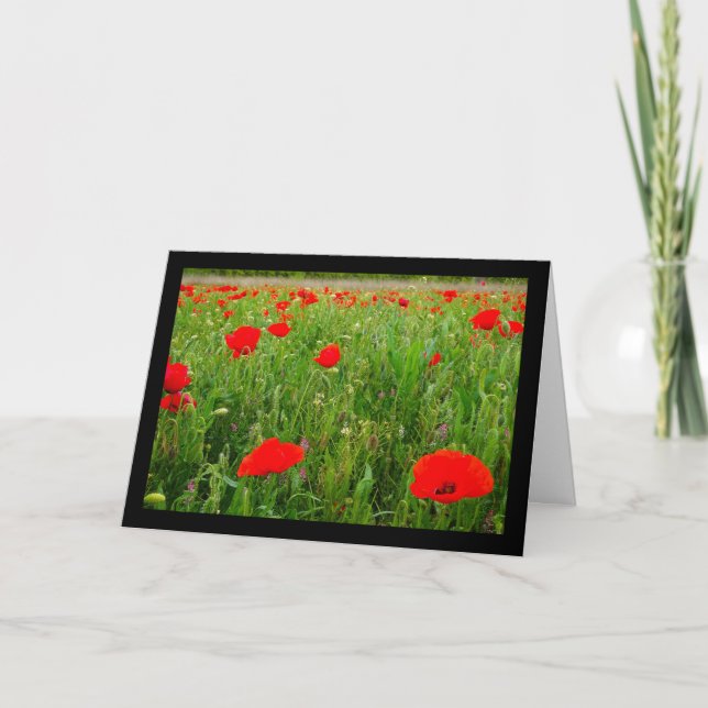 Poppies and Wildflowers Card (Front)
