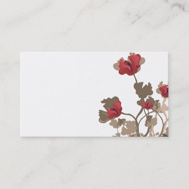Poppies Business Card (Front)