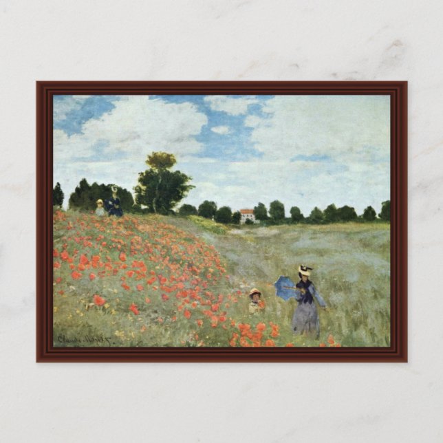 Poppies By Claude Monet Postcard (Front)