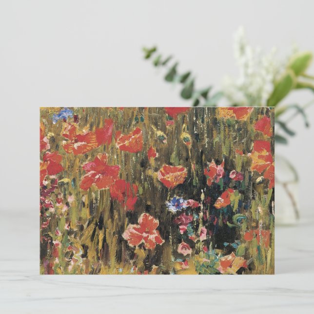 Poppies by Robert Vonnoh, Vintage Impressionism (Standing Front)