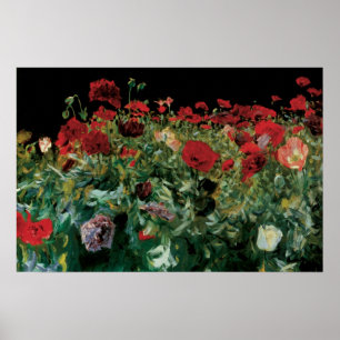 Poppies by Sargent, Vintage Flowers Floral Art Poster