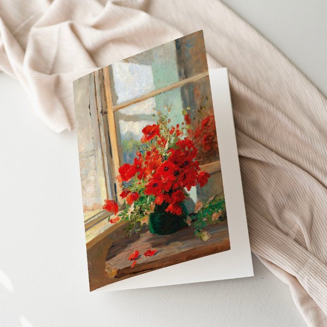 Poppies by the Window | Olga Wisinger-Florian Card (Creator Uploaded)