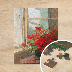 Poppies by the Window   Olga Wisinger-Florian Jigsaw Puzzle