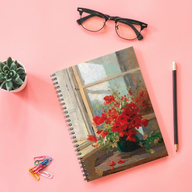 Poppies by the Window | Olga Wisinger-Florian Notebook (Creator Uploaded)