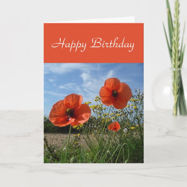 Poppies card (Front)