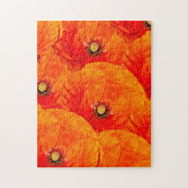 Poppies close up - natural pattern jigsaw puzzle (Vertical)