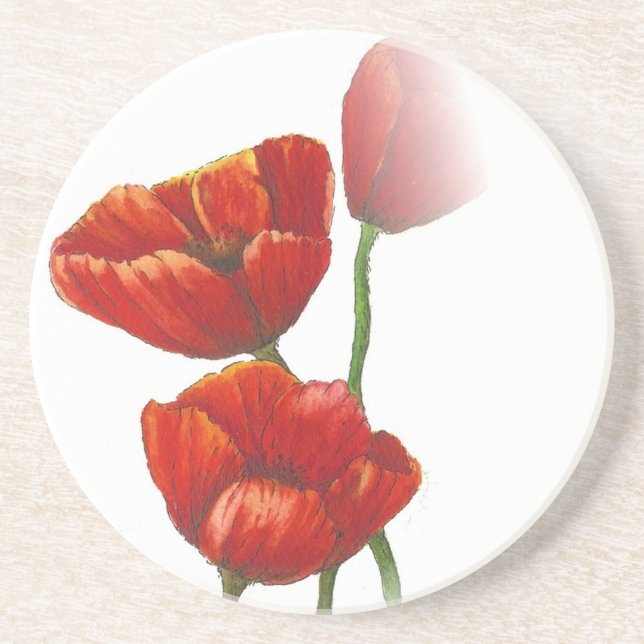 poppies coaster (Front)