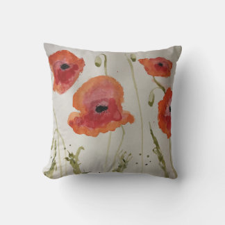 Poppies Cotton Pillow
