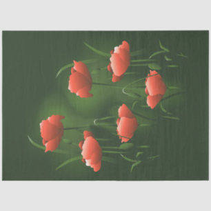 Poppies Floral Poppy 2 Decoupage Tissue Paper