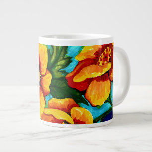 Poppies for energy large coffee mug