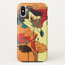 Poppies Girl in the Wind