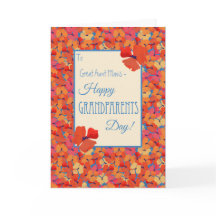 Poppies, Grandparents Day Card to Personalise