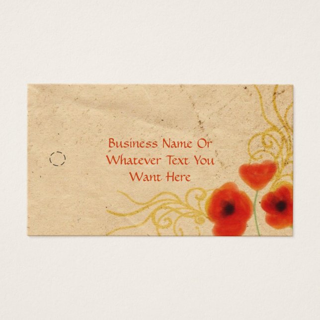 Poppies Hang Tag (Front)