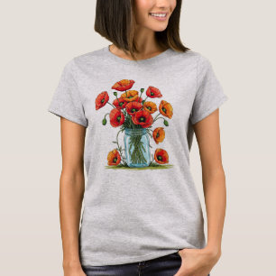 Poppies In A Jar Graphics T-Shirt