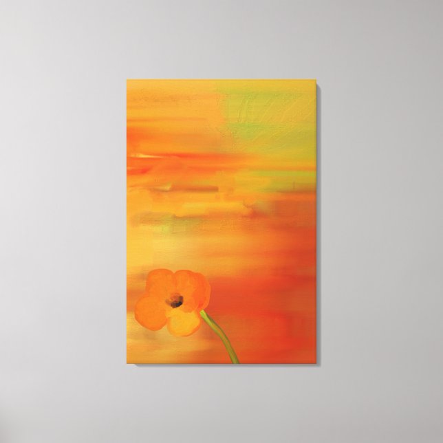 Poppies in bloom -abstract canvas print (Front)