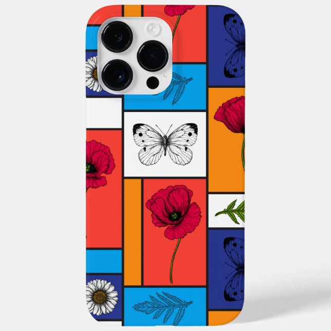 Poppies in colourful boxes Case-Mate iPhone case (Back)