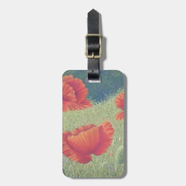 Poppies in Flanders Fields in Pastel Luggage Tag (Front Vertical)