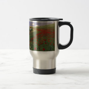 Poppies in the Field SZINYEI MERSE, Pál red flower Travel Mug