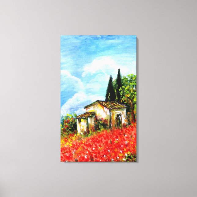 POPPIES IN TUSCANY CANVAS PRINT (Front)