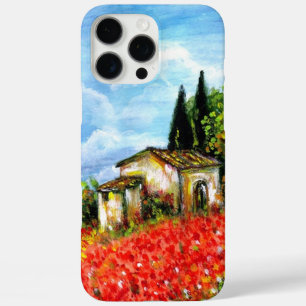 POPPIES IN TUSCANY / Landscape with Flower Fields iPhone 16 Pro Max Case